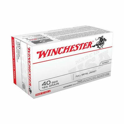 Winchester 40 S&W 165 GR FMJ-TC (500 ROUNDS) - $254.95 (Free S/H)