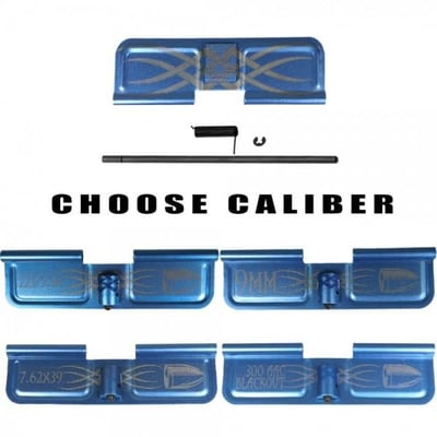 AR-15 Tribal Dust Cover / Blue / Choose Caliber Engraving - $12.95
