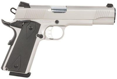 Tisas 1911 Duty SS45 .45 Acp 5″ 8+1 SS Black Rubber Grips - $379.99 