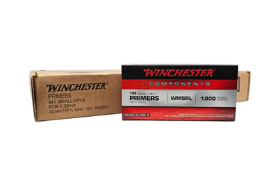Winchester Small Rifle 5.56mm NATO-Spec Military Primers #41 - 5000 primer box - WMSRL - $349.95 
