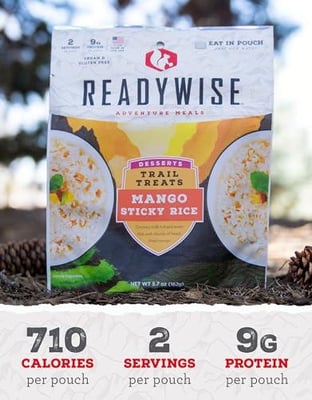 ReadyWise Outdoor Mango Sticky Rice, 2 Servings – Freeze Dried MRE for Emergency Preparedness, Survival Food, Backpacking, Camping, Hiking, Long-Term Storage, and Disaster Readiness - $4.49 + FREE Shipping