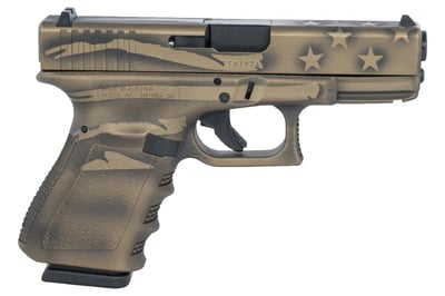 Glock 19 Gen3 9mm Pistol with Coyote Battle Worn Flag Cerakote Finish - $549.99 (Free S/H on Firearms)