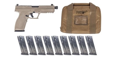 PSA 5.7 Rock Complete Optics Ready Pistol With Threaded Barrel, Flat Dark Earth With 10 Magazines & PSA Pistol Case - $499.99