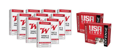 Winchester USA 9MM FMJ 115 GRAIN 500 RDS + Red 9MM HEX-VENT JHP 124GR +P 40 RDS - $150 (Free S/H)