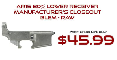 AR15 80% Lower Receiver - Blem - $45.99