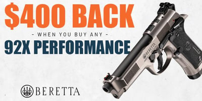 Beretta 92X Performance Rebate - Get $400 back