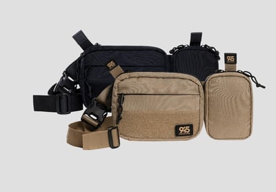 945 Industries Q.A.P.S. Modular Concealment Bag with Kydex Holster Equipped  
