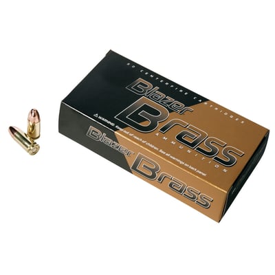 Blazer Brass Ammunition, 50-Rounds, .380 ACP, 95-gr., FMJ - $19.99  (Free S/H over $50)