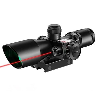 MidTen 2.5-10x40 Red Green Illuminated Mil-dot Tactical Rifle Scope with Red Laser Combo - Green Lens Color & 20mm Mounts - $31.79 w/code "8MFC49KV" and 10% coupon (Free S/H over $25)