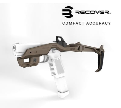 NEW - Recover Tactical 20/20NB Stabilizer Kit for Glock (FDE/Black; Brace/Stock) - $99.95