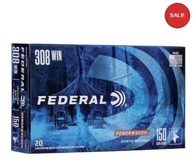 Federal 308A PowerShok 308 150 GR JSP 20 Rounds - $20.99