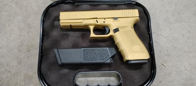 Used Police Trade Glock 21 Gen 4 45 Auto 2-13 rd Mags Night Sights Gold Finish - $499 