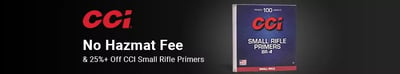 Free HazMat Fee with $99 Order of Qualifying Small Rifle Primers with code "HAZMAT1124" @ MidwayUSA
