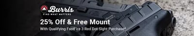 Free Burris AR-F3 Mount with Purchase of Qualifying FastFire 3 Red Dot w/code "BURRIS1124" @ MidwayUSA