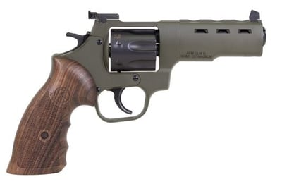 Taylors & Co Double Action 4" .357 Mag 7rd Revolver, Green / Wood Grip w/ Target Sight - $359.99