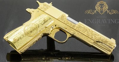 Springfield Armory 1911 45 ACP 5" 7+1 Round 24K Gold Etched Pistol - $3999.99