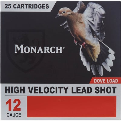 Monarch High Velocity Light Dove 12 Gauge Shotshells 2.75" 1 Oz 25 rounds - $5.29