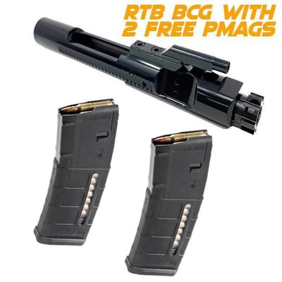 RTB Complete M16 BCG - BLACK NITRIDE with 2 FREE Magpul 30 rd PMAGs / 30 rd Window PMAGs - $79.95 