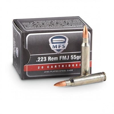1,000 rds. MFS 2000 .223 (5.56x45 mm) 55-gr. FMJ - $332.49 (Buyer’s Club price shown - all club orders over $49 ship FREE)