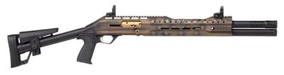 Panzer EG-240 12 Gauge 18.5" 5rd Tactical Shotgun, Black and Bronze US Flag - $329.99 