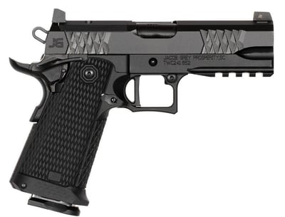 Jacob Grey TWC Black 9mm 4.25" 2- 17rd Magazines Optics Ready - $2250