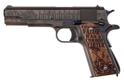Auto Ordnance 1911 .45 ACP Semi-Automatic Pistol with Iwo Jima Wood Grips - $999.99