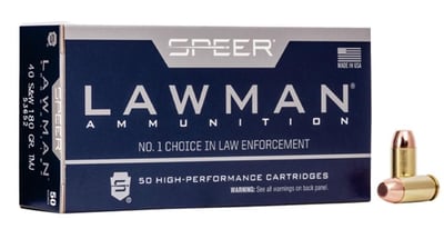 Speer Lawman Training .40 S&W 180- Gr. Total Metal Jacket 50 Rnds - $12