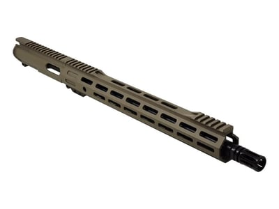 Barreled 16" 9mm Upper Receiver A2 15" M-LOK HG Pistol Caliber FDE - $168.76 after Code: BUILDUP20 