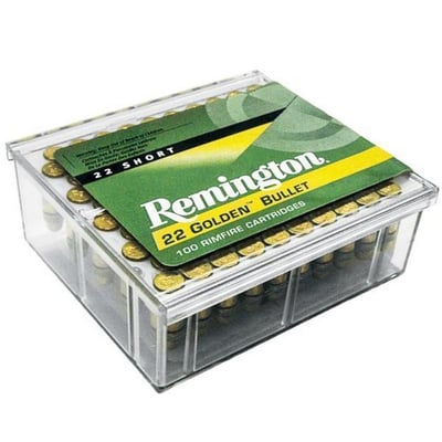 Remington Golden Bullet .22 Short 29-Gr. Plated Round Nose 100 Rnds - $10.99 (Free Shipping over $50)