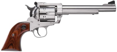 Ruger 0319 Blackhawk Stainless 357 Mag 6.50" 6 Round Hardwood Grip Stainless Steel - $696.31 