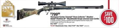 Thompson/Center Triumph Bone Collector Weather Shield/Realtree AP Muzzleloader/ Scope and Gun Case - $699.88 (Black Friday 2014) (Free Shipping over $50)