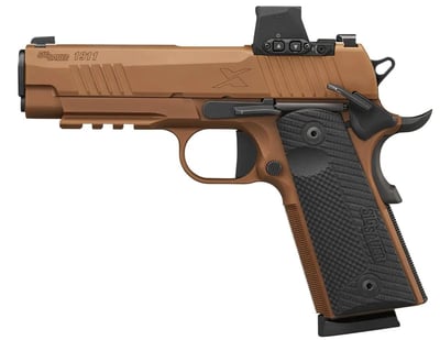 Sig Sauer 1911 45 ACP 4.2in X-Series Coyote SAO, X-Ray 3, G10 Grip, (2) 8rd Steel Mag, Romeo X Compact - $1490.32 (Emal for Price) 