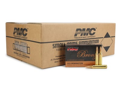 PMC Bronze .223 Rem 55-Gr FMJ 1000 Rnds Case - $436.52 after code: 5PTODAY 