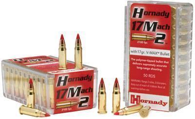 HORNADY 17 MACH2 17Gr V-Max Rimfire Varmint Exp 50pk Ammo - $9.49