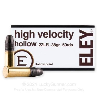 Eley High Velocity 22 LR 38 Grain HP 50 Rounds - $10