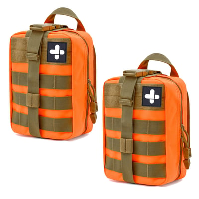 Gogoku 2-Pack First Aid Pouch 1000D Nylon Tactical Molle Bag Only Orange - $9.99 with code "50XALIC9" + FREE Shipping