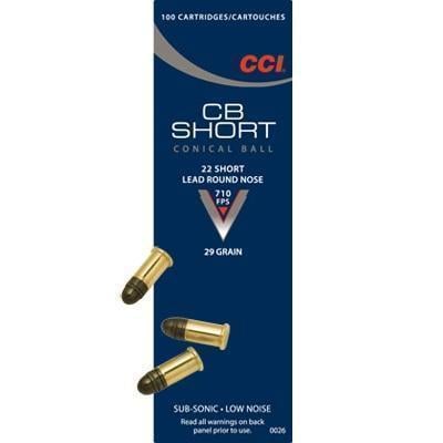 CCI CB .22 Short 29-Grain Ammunition 100 rounds - $17.39 ($9.99 S/H)