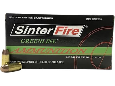 SinterFire GreenLine 40 S&W 125 Grain Frangible Flat Nose Lead Free Box of 1000 Bulk - $370.48