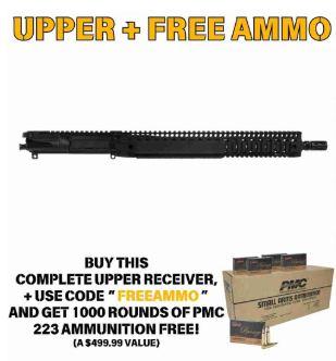 *Bundle Deal* Daniel Defense DDM4V9, 5.56mm, 16" Barrel, Black, Upper Receiver Group + 1000 Rounds of PMC 223 with code FREEAMMO - $1499.99