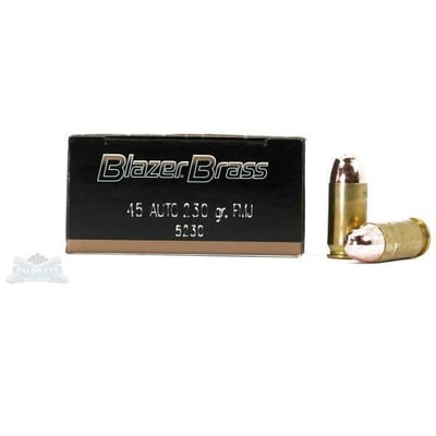 CCI Blazer Brass .45 ACP 230-gr FMJ 50rds 5230 - $24.99