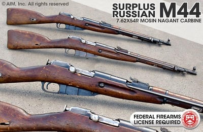 Surplus Russian M44 7.62X54R Mosin Nagant Carbine - $169.95 shipped