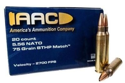 AAC 5.56 NATO 75 Grain BTHP Match w/ Cannelure 300rd Bundle - $194.85