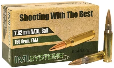 IMI M80 7.62x51mm NATO Ammo 150 Grain FMJ 250 Rnds - $229.99 (Free Shipping on $100+ Orders)