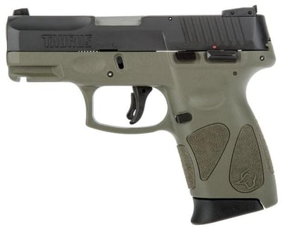 TAURUS G3c 9mm 3.2" 12rd Pistol Black / OD Green - $205.93