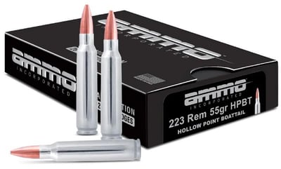Ammo Inc. .223 Rem 55gr Barnes HP Nickel 200 round case - 223055HP-A20 - $119.99  ($8.99 Flat Rate Shipping)