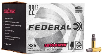 Federal 22LR 40gr AutoMatch Rimfire Ammo - 3250 Rounds - AM22 - $179.99 (FREE Shipping over $50)