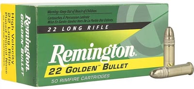 Remington Golden Bullet 22LR Ammo 40 Grain Plated Round Nose - $0.99 (Limit of 10) (Free Shipping on $100+ Orders)