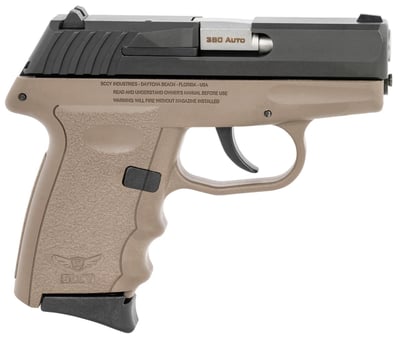 SCCY Industries Cpx-3 .380 ACP 3.10" barrel 10 Rnds Flat Dark Earth - $202.78 