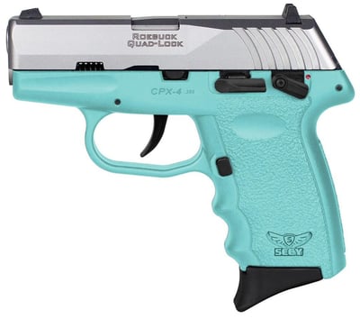 SCCY Industries CPX-4 .380 ACP 2.96" Barrel SCCY Blue Frame Stainless Steel Slide Manual Thumb Safety 10rd - $217.98