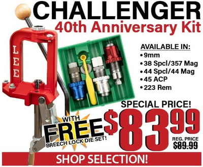 Challenger 40th Anniversary Kit with Breech Lock Die Set - $83.99 